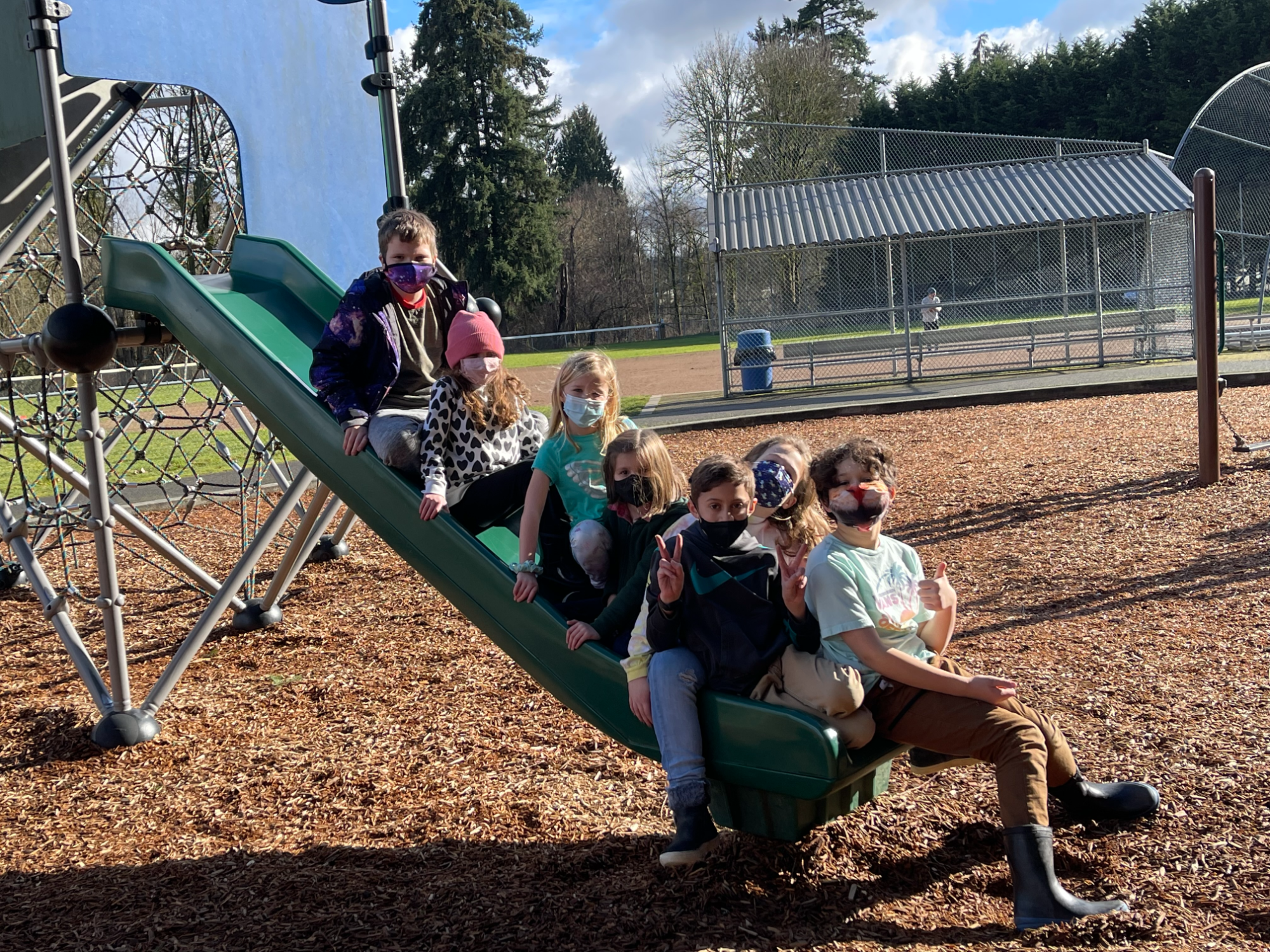 At the park with friends