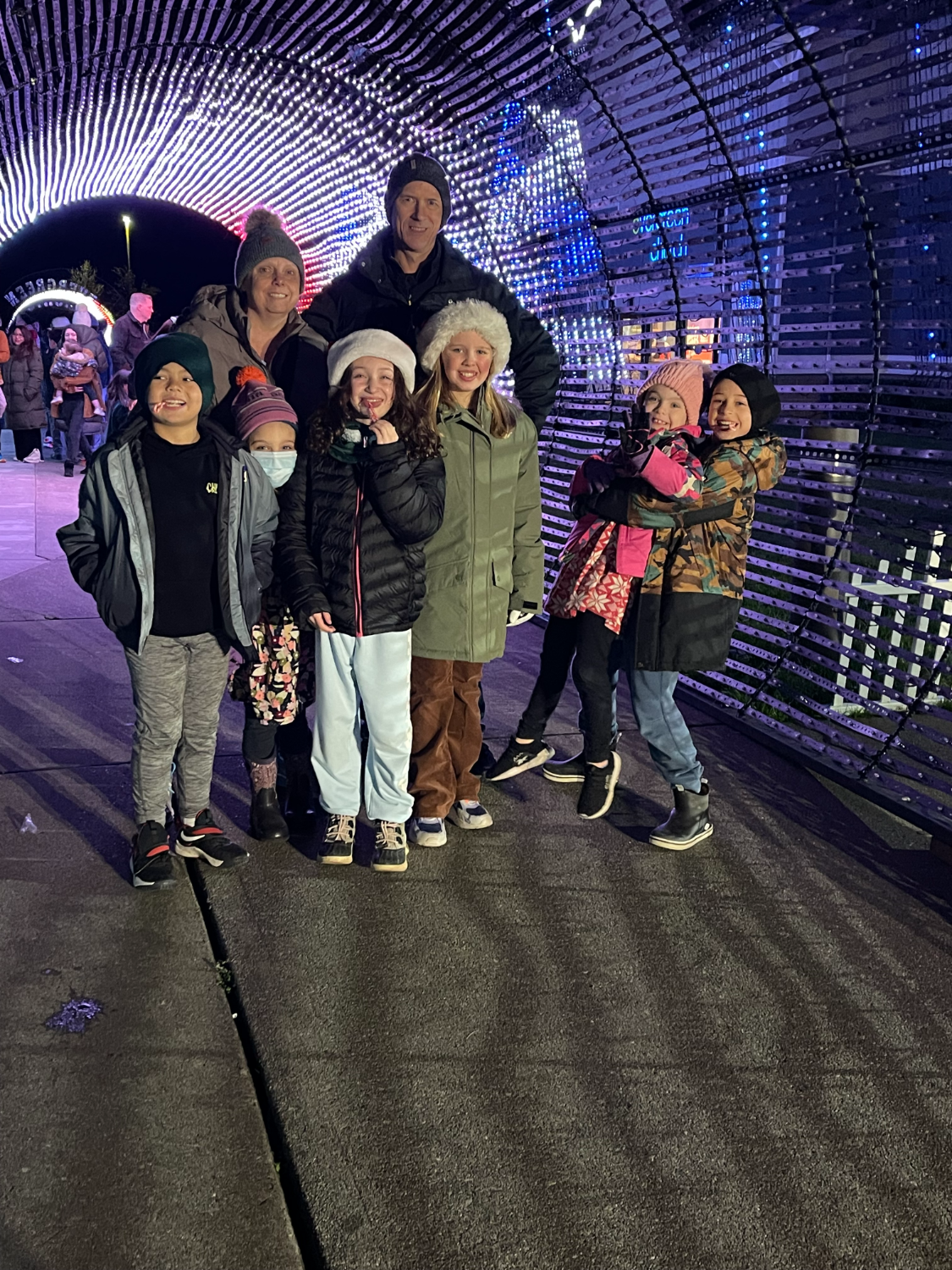 Visiting the Christmas lights at Kids Night Out