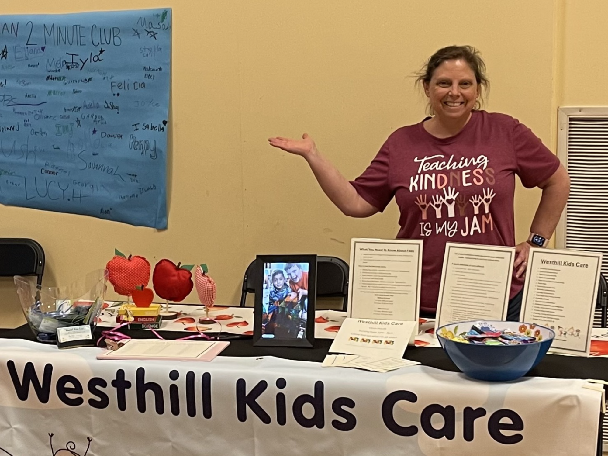 Westhill Kids Care advertising at school